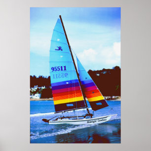 Midnight Cowboy Hobie sailing boat Poster