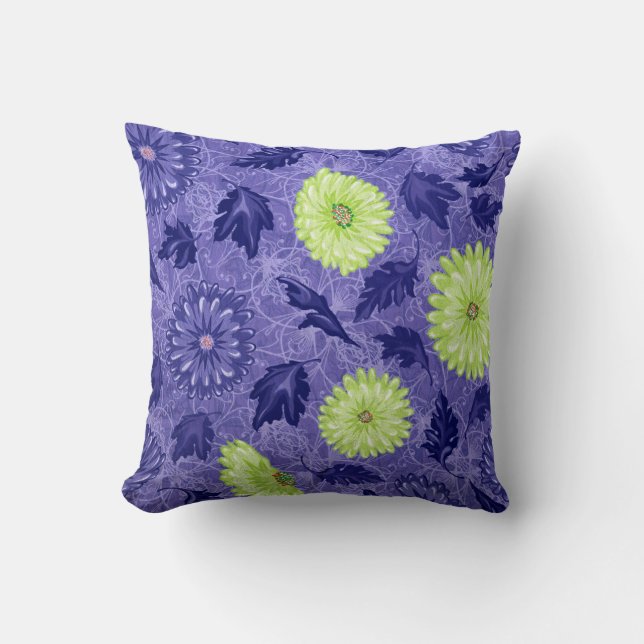 Midnight Daisy Garden Cushion (Front)