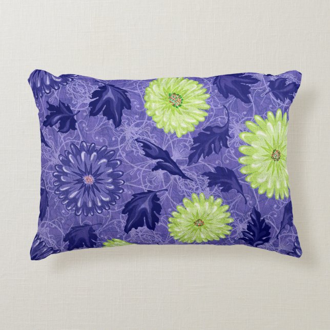 Midnight Daisy Garden Decorative Cushion (Front)