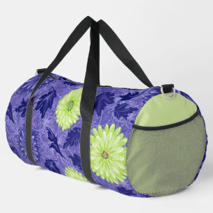 Midnight Daisy Garden Duffle Bag