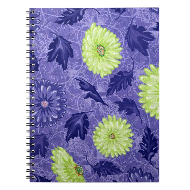 Midnight Daisy Garden Notebook (Front)