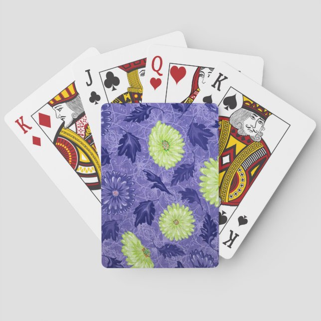 Midnight Daisy Garden Playing Cards (Back)