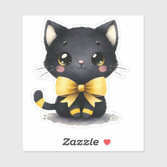 "Midnight Dapper – Black Cat Bow" (Sheet)