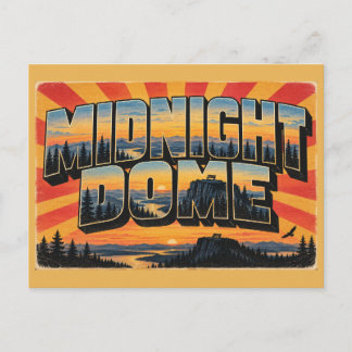 Midnight Dome YT Yukon Viewpoint Klondike Art Postcard