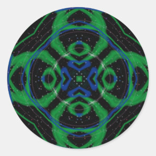 Midnight Drops of Jade Classic Round Sticker