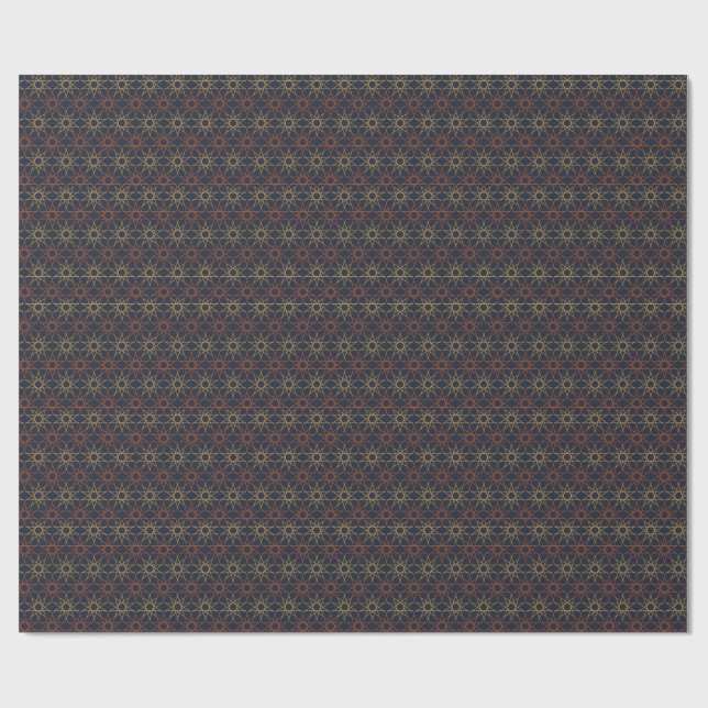 Midnight Duo Geometry Wrapping Paper (Flat)