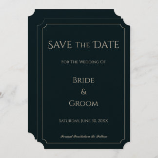 Midnight Elegance wedding Save The Date