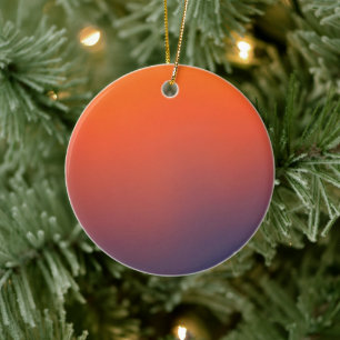Midnight Ember Gradient Ceramic Ornament