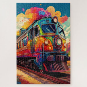 Midnight Express of Color – A Vibrant Journey Jigsaw Puzzle