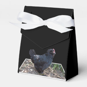 "Midnight Feathers: A Black Chicken in Popout Art" Favour Box