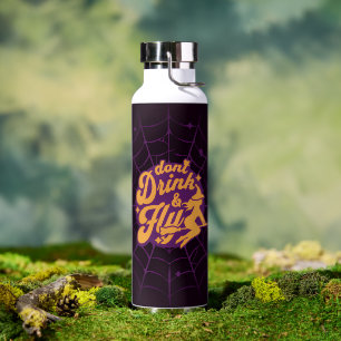 Midnight Flight: A Spooky Retro Water Bottle