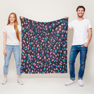 Midnight Flight Colourful Print Fleece Blanket