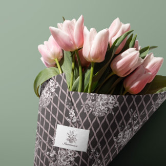Midnight Floral Basket Tissue Paper