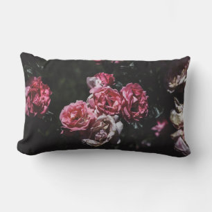 Midnight floral, dark floral, gothic floral pillow