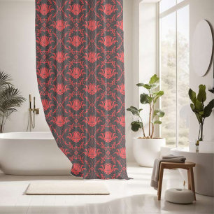 Midnight Floral Fusion Shower Curtain