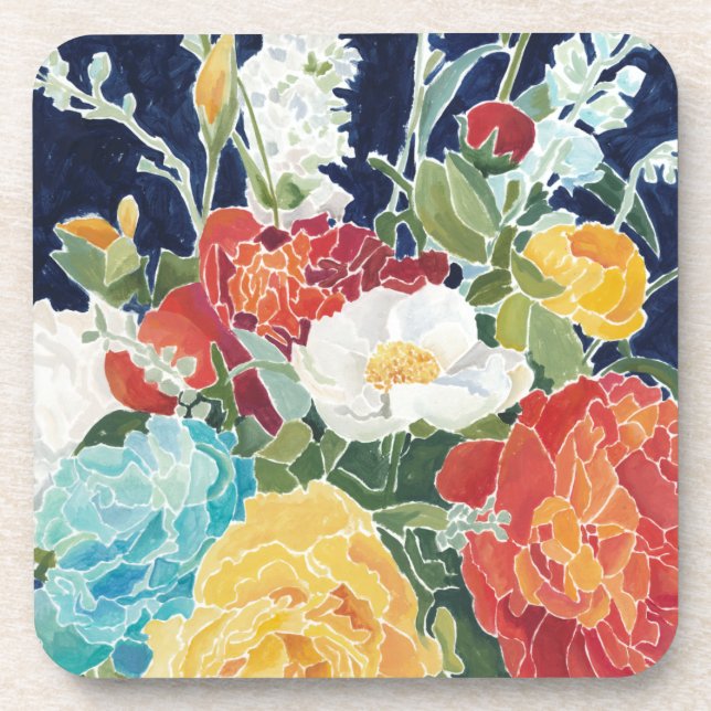 Midnight Florals I Coaster (Front)