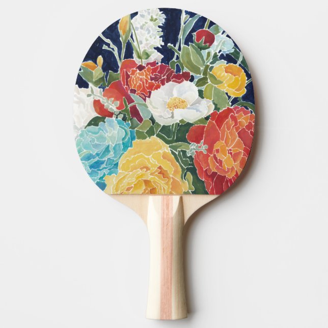 Midnight Florals I Ping Pong Paddle (Front)