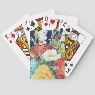 Midnight Florals I Playing Cards