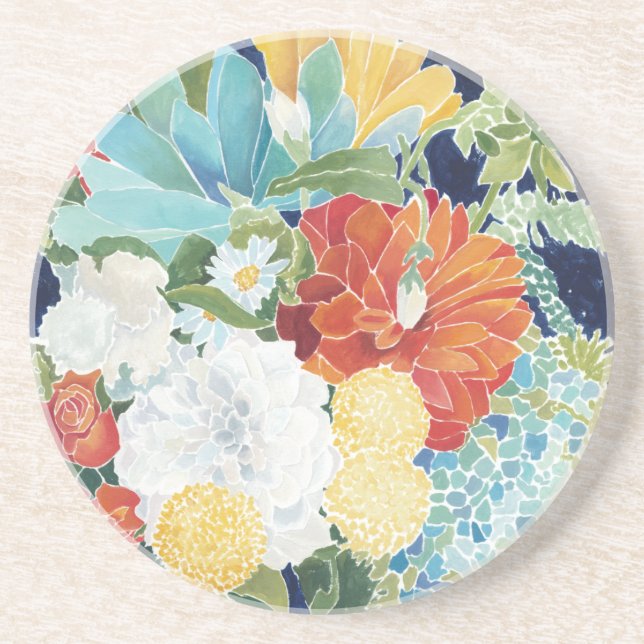 Midnight Florals III Coaster (Front)