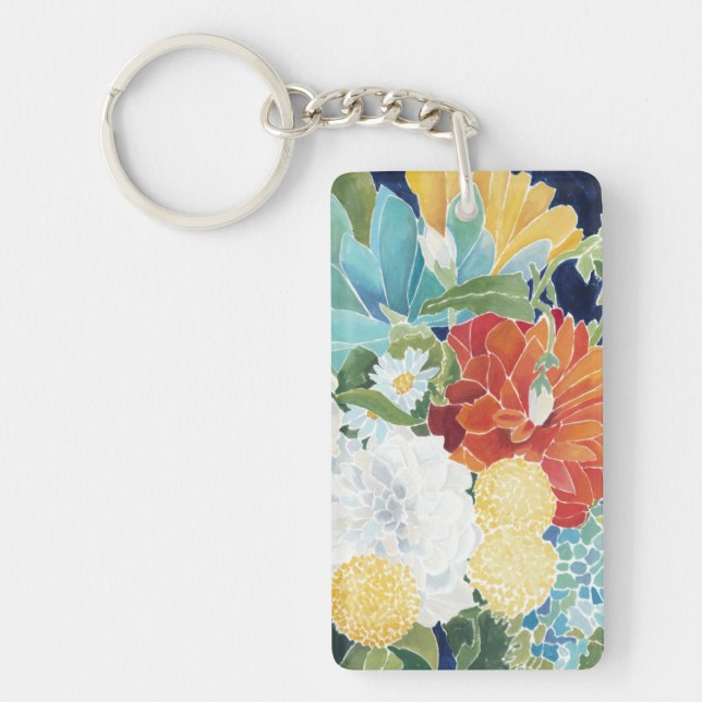 Midnight Florals III Key Ring (Front)