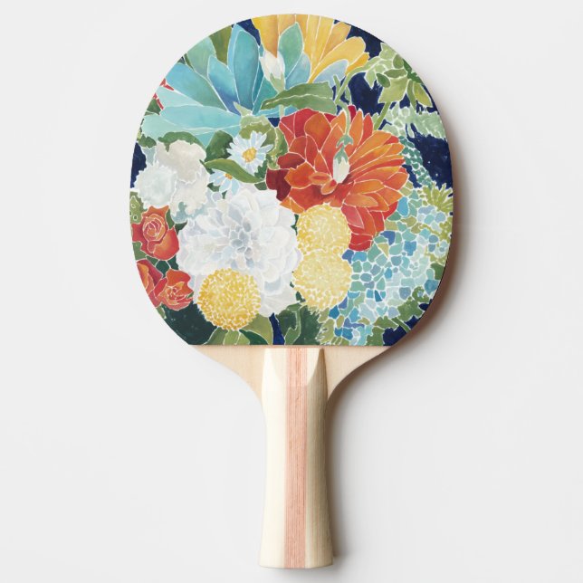 Midnight Florals III Ping Pong Paddle (Front)
