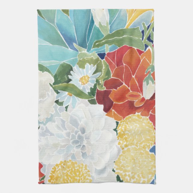 Midnight Florals III Tea Towel (Vertical)