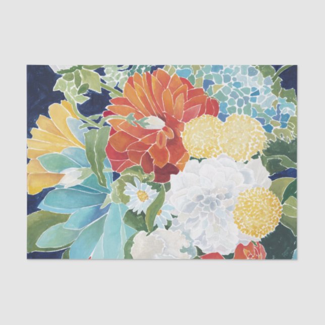 Midnight Florals III Tissue Paper (Front)