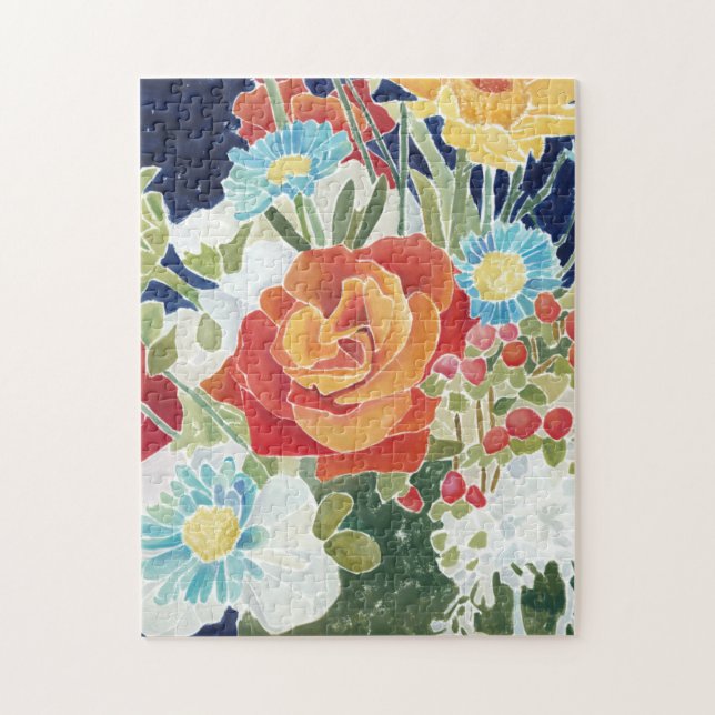 Midnight Florals IV Jigsaw Puzzle (Vertical)