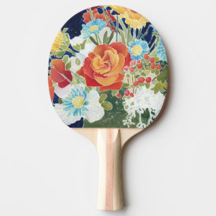 Midnight Florals IV Ping Pong Paddle