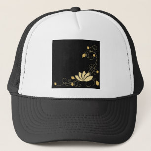 Midnight Flower Trucker Hat