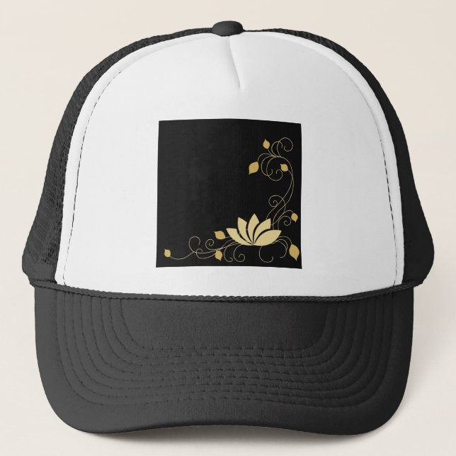 Midnight Flower Trucker Hat (Front)