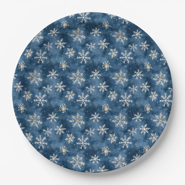 Midnight Flurry Paper Plate (Front)