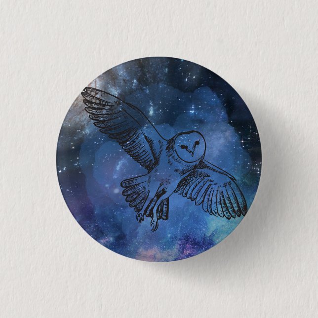 Midnight flying owl Button (Front)