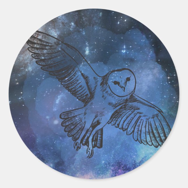 Midnight flying owl sticker (Front)