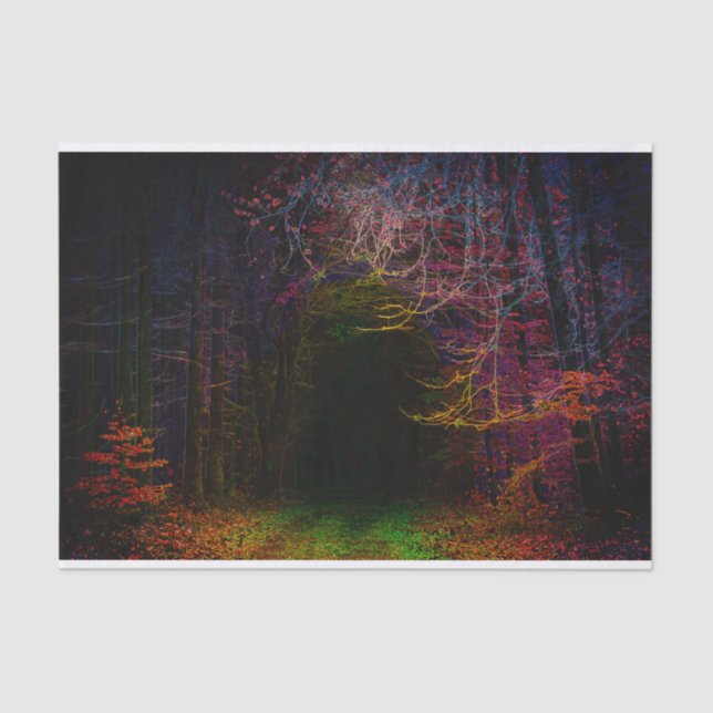 Midnight Forest Landscape Poster Tissue Paper (Front)