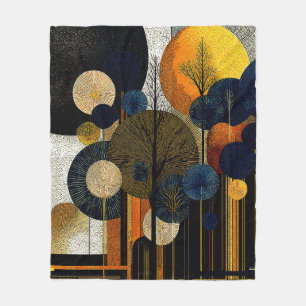 Midnight Forest on the Planet Mercury #1 Fleece Blanket