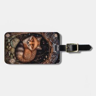 Midnight Fox Wallet Case Luggage Tag