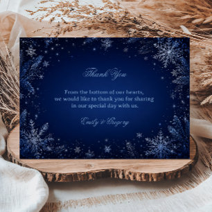 Midnight Frost Sparkling Beneath Thank You Card
