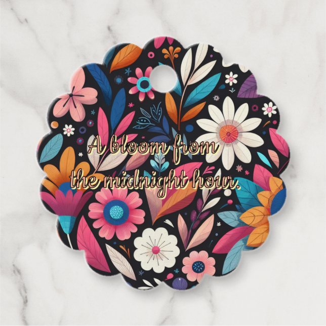 Midnight Garden Gift Tag (Front)