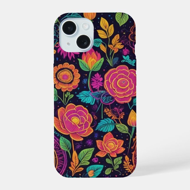 Midnight Garden iPhone 15 Case (Back)