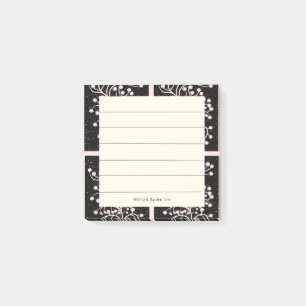 Midnight Garden Line Soft Pink Post-it Notes
