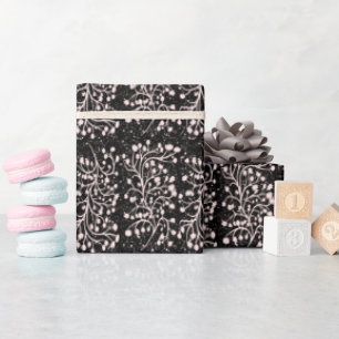 Midnight Garden Line Soft Pink Wrapping Paper
