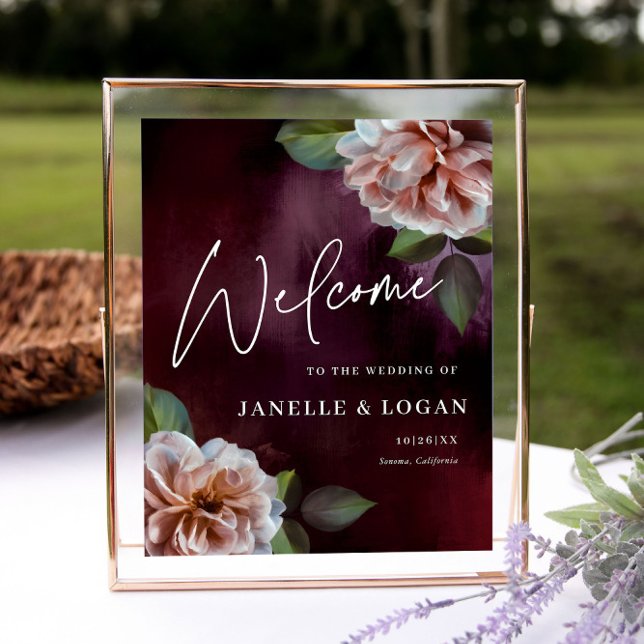 Midnight Garden Wedding Reception Welcome Sign (Creator Uploaded)