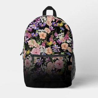 Midnight Garden Wildflower Printed Backpack