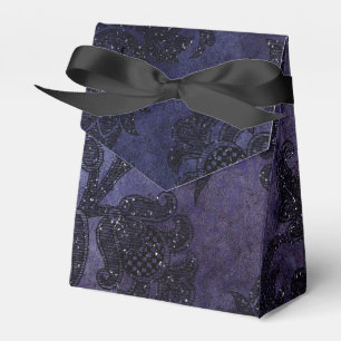 Midnight Glimmer Vintage Damask Favour Box