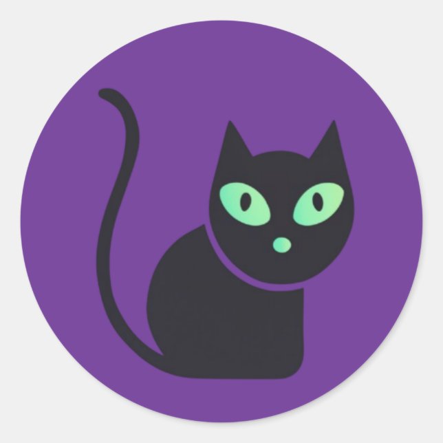 Midnight Glo Classic Round Sticker (Front)