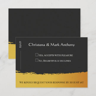 Midnight Gold  RSVP Card