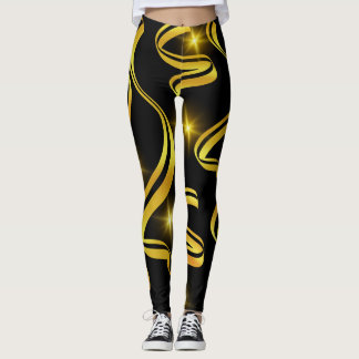 Midnight Gold Streak Leggings