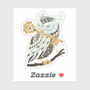 Midnight Great Horned Owl