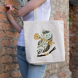 Midnight Great Horned Owl Tote Bag